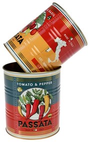 Декоративни кутии за съхранение в комплект от 2 бр. от калай ø 11x13 cm Passata – Rex London