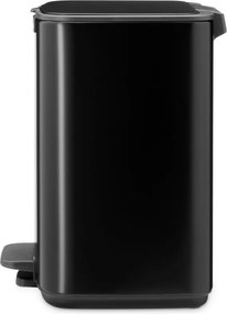 Кош за боклук Brabantia Bo Pedal 1010137, 7 л, Плавно затваряне, Гумирана основа, Черен мат