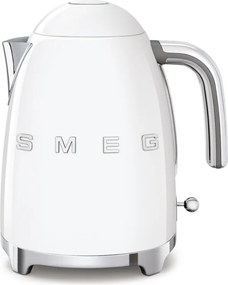 Електрическа кана SMEG KLF03WHEU, 2400 W, 1.7 л, 360° основа, Гланцово покритие, Бял