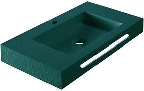 Мивка за баня " RESIN POLY MARBLE" ICC 8046DG, стенен монтаж, смола, тъмно зелен мат, 80x46см