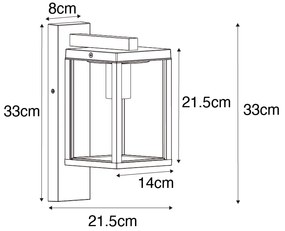 Умен външен стенен фенер черен IP44 вкл. Wifi ST64 - Charlois