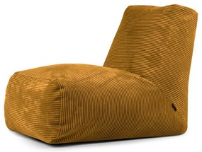 Пуф от рипсено кадифе в цвят горчица Tube – SLOWDOWN