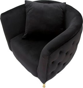 Черно кадифено кресло Bucarest – Mauro Ferretti