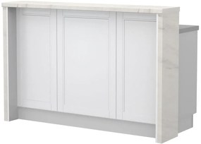 Бар Пейка Tahoma-Length: 150 cm-White matte-White Marble