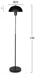 Подова лампа HM7579.01 цвят черен-златен