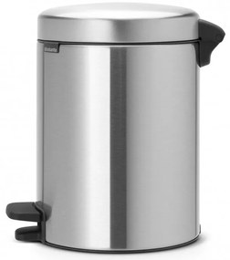 Кош за боклук с педал Brabantia NewIcon 649011, 5 л, Леко затваряне, Противоплъзгаща основа, Инокс/Мат