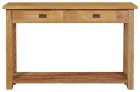 244482 vidaXL Конзолна маса, масивно тиково дърво, 120x30x80 см