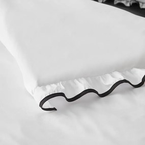 Бяло двойно 3 части спално бельо 200x200 cm So Soft Mono Frill – Catherine Lansfield