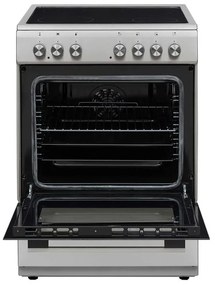 Готварска печка VOX CHT 6205 IX, 8600W, 69 л, Клас А, Витрокерамичен плот с 4 зони, 8 функции, До 250C, Инокс