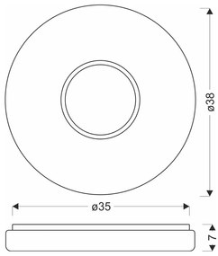 Бяло LED осветително тяло за таван 38x38 cm Bubbles – Candellux Lighting