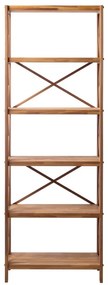 Стелаж от масивен дъб в естествен цвят 70x198 cm X-Shelf – Unique Furniture