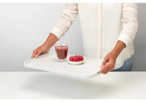 Дъска за рязане и сервиране Brabantia Tasty+ 1003308, 40x25 см, Нехлъзгаща се, Лесна за почистване, Светлосив