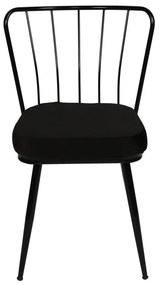 Черни метални трапезни столове в комплект от 2 броя Yildiz - Kalune Design