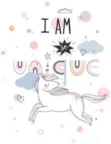 Детско двулицево спално бельо atmosphera Unicorn, 140x200 cm, Памук