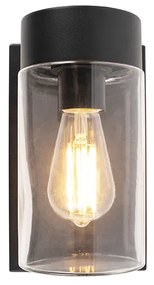 Интелигентна външна стенна лампа черна IP44 с Wi-Fi ST64 - Jarra