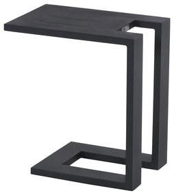 Черна градинска странична маса за шезлонг Tim - Hartman