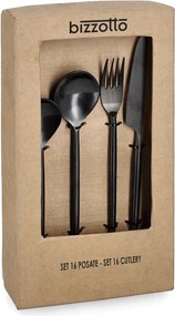 Черен прибори за хранене 16 бр. от неръждаема стомана за 4 души Bronte – Bizzotto