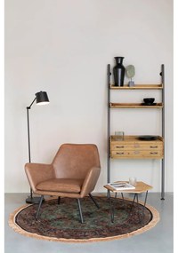 Черна подова лампа с метален абажур (височина 135 cm) Hajo – White Label