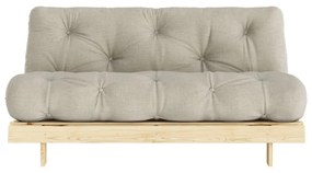 Бежов ленен разтегателен диван 160 cm Roots - Karup Design