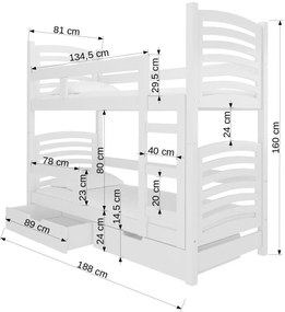 Чекмедже за Чекмедже за Чекмедже за двуетажно легло Puro plus 2B-Gkri