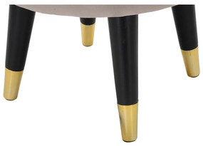 Табуретка от бежово кадифе Paris - Mauro Ferretti