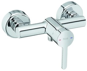 Стенен смесител за душ, A5A2D8AC0K, Roca, хром, керамична глава, 22х13.3см