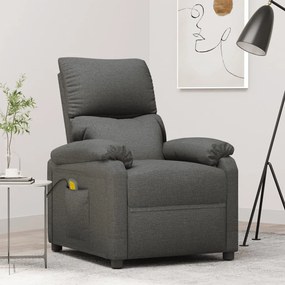 322457 vidaXL Масажен стол, тъмносив, текстил