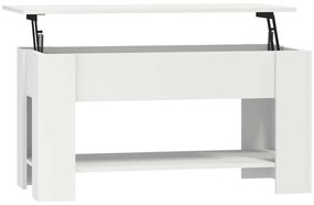 809701 vidaXL Маса за кафе, бяла, 101x49x52 см, инженерно дърво
