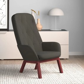 341219 vidaXL Релакс стол, тъмносив, кадифе