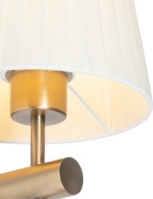 Смарт стенна лампа бронз с бял абажур с WiFi A60 - Pluk