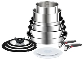 Комплект съдове 13 бр. от неръждаема стомана INGENIO Preference ON L9749432 – Tefal