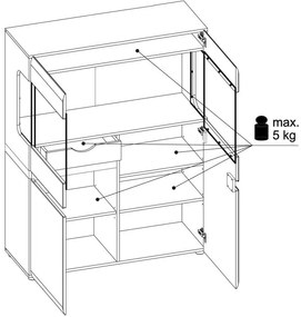 Витрина ниско Лугано плюс