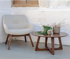 Пясъчнокафяв фотьойл от орехово дърво Лондон - House Nordic