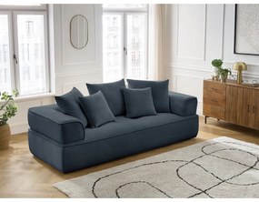 Тъмносин шенилов диван 237 cm Whesley – Bobochic Paris