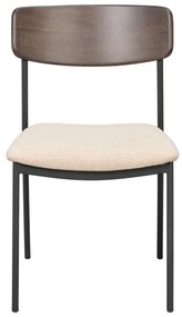 Трапезни столове в кремаво и тъмнокафяво в комплект от 2 бр. Maymont – Rowico