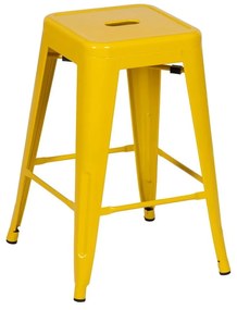 Жълти метални бар столове в комплект 2 бр. (височина на седалката 61 cm) – Ixia