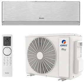 Инверторен климатик Gree Airy GWH18AVDXE-K6DNA1A, 18000 BTU, 35 м2, А+++, Wi-Fi, R-32, Сребрист