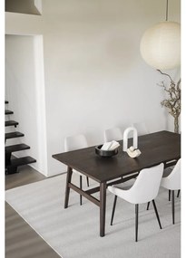 Тъмнокафява трапезна маса от декор от дъб 100x220 cm Plainfield – Rowico