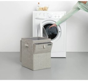 Кутия за пране Brabantia Stackable 1000827, 35 л, Преден отвор, Широк капак, Сгъваема, Сив