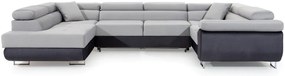 Ъглов диван Ollenne-Left-Gray light - Gray Dark