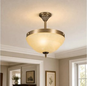 BRILAGI - Полилей на тръба DAHLIA 3xE27/40W/230V Ø 37 см месинг