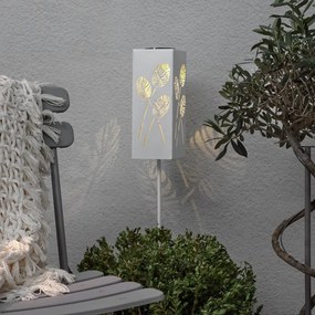 Бяла метална слънчева LED светлина декорация Albaleaf - Star Trading