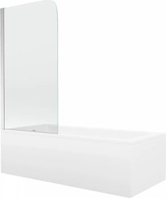 Mexen Cubik правоъгълна вана 150 x 70 cm с облицовка и еднокрилен параван 70 cm,