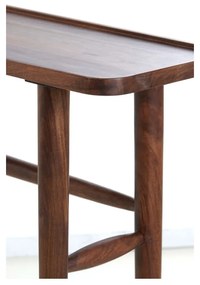 Кафява конзолна маса от масивна акация 30x120 cm Qiano – Light &amp; Living
