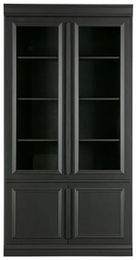 Черна витрина от масивен бор 110x215x44 cm Organize – WOOOD