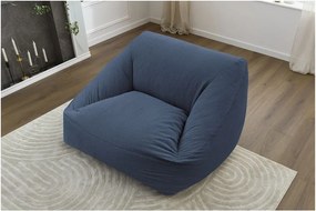 Тъмносин пуф от рипсено кадифе Lilibet – Bobochic Paris