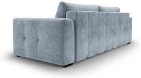 Светлосиньо кадифено канапе Luca - Milo Casa