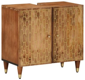 358303 vidaXL Шкаф за баня 62x33x58 см масивно мангово дърво