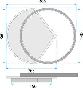 Lampa sufitowa LHJ077-C 60 CM LED