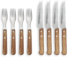 Прибори за стек в комплект от 8 бр. от неръждаема стомана в сребрист/естествен цвят – Holm
